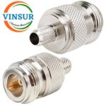 11121016 -- RF CONNECTOR - 50OHMS , N FEMALE , STRAIGHT , CRIMP TYPE , LMR-240 CABLE