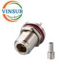 11121214 -- RF CONNECTOR - 50OHMS , N FEMALE , STRAIGHT , BULK HEAD REAR MOUNT , CRIMP TYPE , RG316/RG174/RG188/ LMR100 CABLE - Image 4