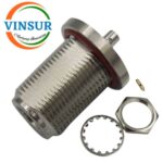 1112123C -- RF CONNECTOR - 50OHMS , N FEMALE , STRAIGHT , BULK HEAD REARMOUNT , SOLDER TYPE , RG405 (0.086 INCH)  CABLE