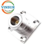 1112143C -- RF CONNECTOR - 50OHMS , N FEMALE , STRAIGHT ,4-HOLE FLANGE MOUNT , SOLDER TYPE , RG405 CABLE - Image 2