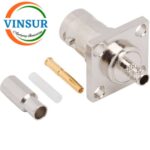 11321414 -- RF CONNECTOR - 50OHMS , BNC FEMALE , STRAIGHT , 4 HOLE FLANGE , CRIMP TYPE , RG316, RG174, RG188, LMR100 CABLE - Image 2