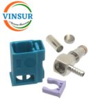VSW-FAKRA-FRA-316Z -- RF CONNECTOR - 50 OHMS FAKRA SMB FEMALE RIGHT ANGLE CRIMP TYPE FOR RG 316 CABLE(Water Blue) - Image 2
