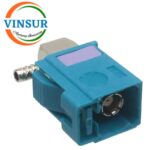 VSW-FAKRA-FRA-316Z -- RF CONNECTOR - 50 OHMS FAKRA SMB FEMALE RIGHT ANGLE CRIMP TYPE FOR RG 316 CABLE(Water Blue) - Image 3