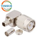 11212016 -- RF CONNECTOR -- 50 OHMS , TNC MALE , RIGHT ANGLE , CRIMP TYPE , LMR-240 CABLE