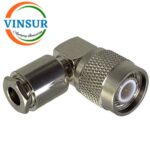 11212025 -- RF CONNECTOR - 50 OHMS ,TNC MALE , RIGHT ANGLE, CLAMP TYPE , RG58, RG142, LMR195 CABLE