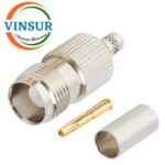 11221015 -- RF CONNECTOR - 50 OHMS , TNC FEMALE , STRAIGHT , CRIMP TYPE , RG58, RG142, LMR195 CABLE