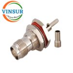 11221214 -- RF CONNECTOR - 50 OHMS , TNC FEMALE , STRAIGHT ,BULK HEAD REAR MOUNT , CRIMP TYPE , RG316, RG174, RG188, LMR100 CABLE - Image 2