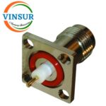 11221490 -- RF CONNECTOR - 50 OHMS , TNC FEMALE , STRAIGHT , 4HOLE FLANGE ,4MM EXTENDED TEFLON, PCB-ROUND POST