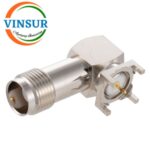 11222040 -- RF CONNECTOR - 50 OHMS , TNC FEMALE , RIGHT ANGLE , PCB-THROUGH HOLE, ROUND POST