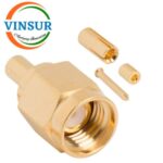 11511011 -- RF CONNECTOR - 50 OHMS , SMA MALE , STRAIGHT , CRIMP TYPE , RG1.13 CABLE