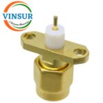 11511390 -- RF CONNECTOR - 50 OHMS , SMA MALE , STRAIGHT , 2 HOLE FLANGE , 4MM EXTENDED TEFLON , ROUND POST - Image 2