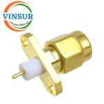 11511390 -- RF CONNECTOR - 50 OHMS , SMA MALE , STRAIGHT , 2 HOLE FLANGE , 4MM EXTENDED TEFLON , ROUND POST - Image 3