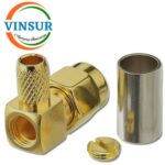 11512015 -- RF CONNECTOR - 50 OHMS , SMA MALE , RIGHT ANGLE ,  CRIMP TYPE RG58/RG142/LMR195 CABLE - Image 2