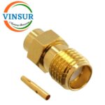 1152103D -- RF CONNECTOR - 50 OHMS , SMA FEMALE , STRAIGHT , SOLDER TYPE , RG402 (0.141 INCH)  CABLE - Image 2