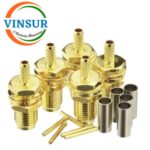 11521214 -- RF CONNECTOR - 50 OHMS , SMA FEMALE , STRAIGHT , BULK HEAD REAR MOUNT , CRIMP TYPE , RG316, RG174, RG188, LMR100 CABLE