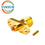 1152133C -- RF CONNECTOR - 50 OHMS , SMA FEMALE , STRAIGHT , 2 HOLE FLANGE , SOLDER TYPE , RG405 (0.086 INCH)  CABLE - Image 2