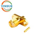 1152133C -- RF CONNECTOR - 50 OHMS , SMA FEMALE , STRAIGHT , 2 HOLE FLANGE , SOLDER TYPE , RG405 (0.086 INCH)  CABLE