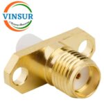 11521390-6G -- RF CONNECTOR - 50 OHMS , SMA FEMALE , STRAIGHT , 2 HOLE FLANGE , 4MM EXTENDED TEFLON , ROUND POST - Image 2