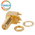 11522240 -- RF CONNECTOR - 50 OHMS , SMA FEMALE , RIGHT ANGLE , BULK HEAD REAR MOUNT , PCB-THROUGH HOLE , SHORT LEGS - Image 2