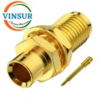 1192123D -- RF CONNECTOR - 50 OHMS , RP SMA MALE , STRAIGHT , BULKHEAD REAR MOUNT , SOLDER TYPE , RG402 (0.141 INCH)  CABLE - Image 2