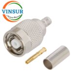 11A11015 -- RF CONNECTOR - 50 OHMS , RP TNC MALE , STRAIGHT ,CRIMP TYPE , RG58, RG142, LMR195 CABLE