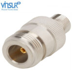 N Female to F Female Straight Adapter 50 Ω