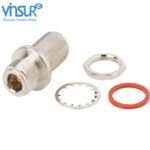 N Female to N Female Bulkhead Straight Adapter  50 Ω