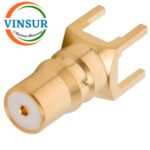 VSW-11J21040 -- RF CONNECTOR - 50 OHMS , QMA FEMALE , STRAIGHT , PCB-THROUGH HOLE