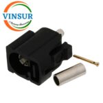 VSW-FAKRA-FS-316A -- RF CONNECTOR - 50 OHMS FAKRA SMB FEMALE STRAIGHT CRIMP TYPE FOR RG 316 CABLE(Black) - Image 3