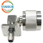11112416 -- RF CONNECTOR - 50 OHMS , N MALE , RIGHT ANGLE , 4 HOLE FLANGE , CRIMP TYPE , LMR-240 CABLE - Image 2