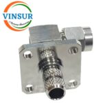 11512416 -- RF CONNECTOR - 50 OHMS , SMA MALE , RIGHT ANGLE , 4 HOLE FLANGE , CRIMP TYPE , LMR-240 CABLE - Image 2