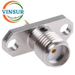 VSW-11521370-10 -- RF CONNECTOR - 50 OHMS , SMA FEMALE , STRAIGHT , 2 HOLE FLANGE , SOLDER TERMINATION - Image 3