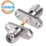 VSW-11521370-10 -- RF CONNECTOR - 50 OHMS , SMA FEMALE , STRAIGHT , 2 HOLE FLANGE , SOLDER TERMINATION