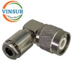 11212025 -- RF CONNECTOR - 50 OHMS ,TNC MALE , RIGHT ANGLE, CLAMP TYPE , RG58, RG142, LMR195 CABLE - Image 2