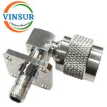 11212416 -- RF CONNECTOR - 50 OHMS , TNC MALE , RIGHT ANGLE , 4 HOLE FLANGE , CRIMP TYPE , LMR-240 CABLE - Image 2