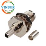 11221216 -- RF CONNECTOR - 50 OHMS , TNC  FEMALE , STRAIGHT , BULK HEAD REARMOUNT, CRIMP TYPE, LMR-240 - Image 2