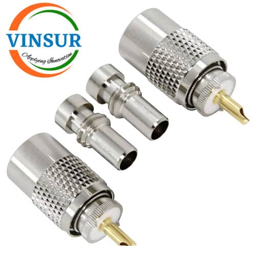11C11037 -- RF CONNECTOR - 50 OHMS , UHF MALE , STRAIGHT , SOLDER TYPE , LMR-400 CABLE WITH REDUCER