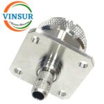 11C11416 -- RF CONNECTOR - 50 OHMS , UHF MALE , STRAIGHT , 4 HOLE FLANGE , CRIMP TYPE , LMR-240 CABLE