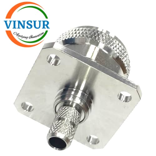11C11416 -- RF CONNECTOR - 50 OHMS , UHF MALE , STRAIGHT , 4 HOLE FLANGE , CRIMP TYPE , LMR-240 CABLE