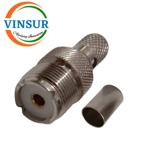 11C21017 -- RF CONNECTOR - 50 OHMS , UHF FEMALE , STRAIGHT , CRIMP TYPE , LMR-400 CABLE