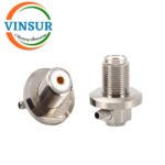 11C21215 -- RF CONNECTOR - 50 OHMS , UHF FEMALE , RIGHT ANGLE , BULK HEAD REAR MOUNT , CRIMP TYPE , RG58,142 CABLE - Image 2