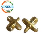 VSW250021-CN -- SMA MALE , STRAIGHT , 2 HOLE FLANGE , CRIMP TYPE , RG316 CABLE (WITH M3 THREADED HOLE CONNECTOR)