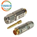 VSW250016-CN -- RF CONNECTOR - 50 OHMS SMA MALE STRAIGHT SOLDER TYPE FOR RG402 CABLE