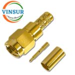11511015-10 -- RF CONNECTOR - 50 OHMS , SMA MALE , STRAIGHT , CRIMP TYPE , RG58/142 CABLE