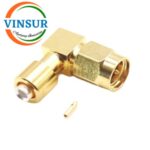 VSW-1151293C-55 -- RF CONNECTOR - 50OHMS , SMA MALE , RIGHT ANGLE , SOLDER TYPE , RG405(0.86) CABLE - Image 2