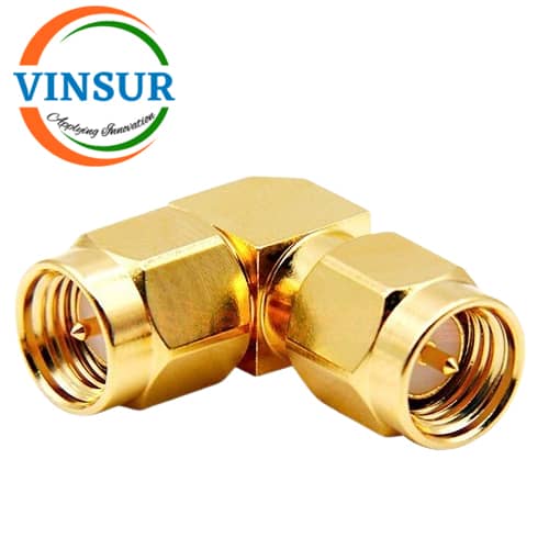 41410422 -- RF ADAPTER - 50 OHMS, SMA MALE TO SMA FEMALE RIGHT ANGLE ADAPTER