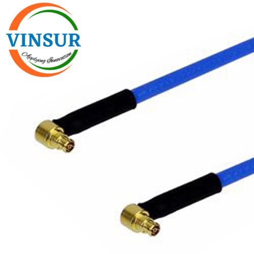 115311E17-20CM – RF Cable Assembly - SMP Female Right Angle to SMP Female Right Angle RG405 Cable of Length 20cm