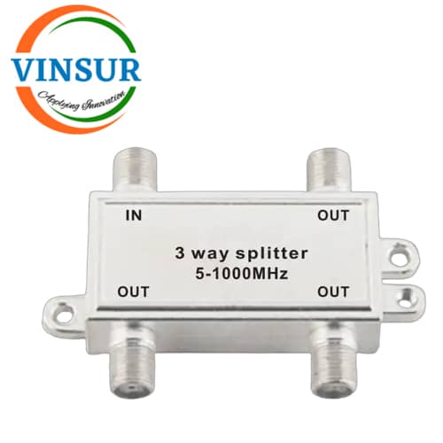 VSW-3PS-FF--RF Power Splitter or Combiner (1:3 Way 5-1000MHz F Female)
