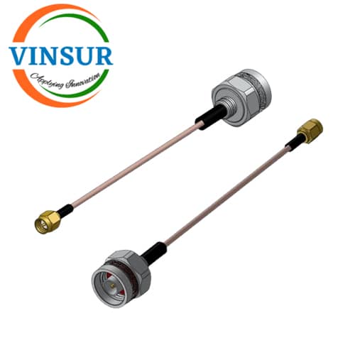 VSW-611104106-1M – RF Cable Assembly - N Male Straight to SMA Male Straight for RG316 Cable of Length 1m