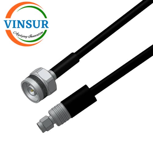 VSW-611104103A-0.5D -- RF Cable Assembly - N Male Straight to SMA Male Straight for LMR240-UF Cable of Length 0.5m